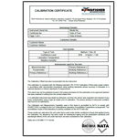 Calibration Certificate (ILAC/NATA)